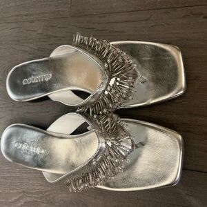 Silver Embellished Women's Sandals